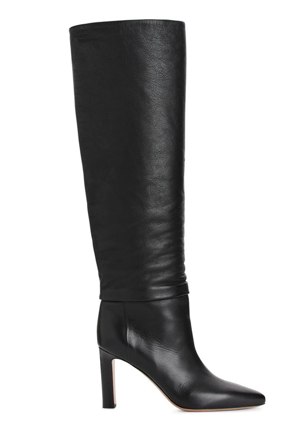 Knee-High Slouch Leather Boots from Arket