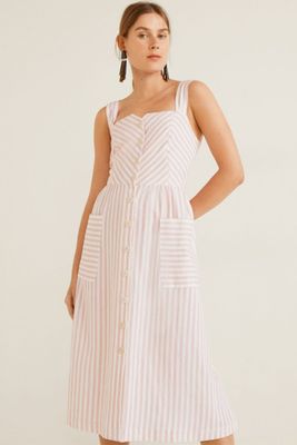 Striped Linen Dress from Mango