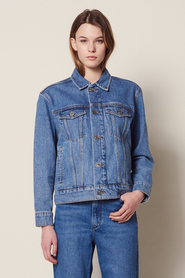 Masculine Fit Denim Jacket from Sandro