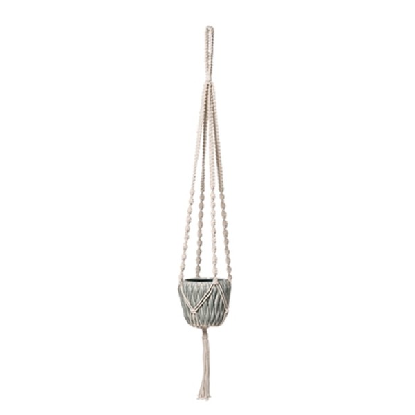 Macrame Cotton Plant Hanger-Cream