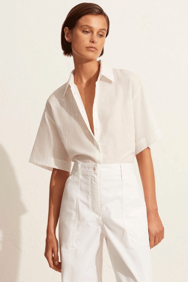Embroidered Short Sleeve Shirt from Matteau