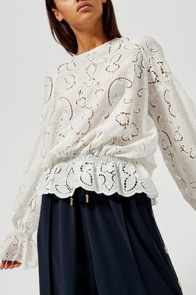 Women’s Lily Cut Out Embroidered Crepe Blouse from Perseverance London