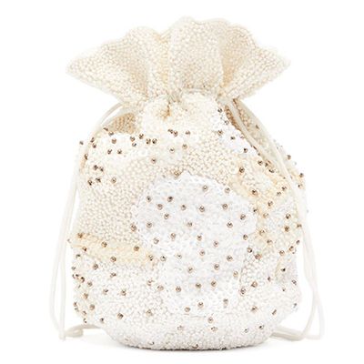 Bead & Sequin-embellished Drawstring Pouch from Ganni