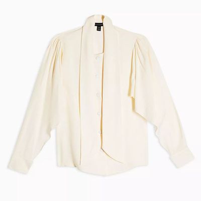 Neck Tie Twill Blouse