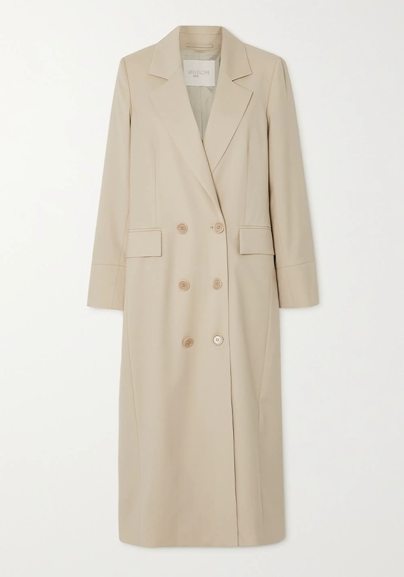 Gala Double-Breasted Wool-Gabardine Coat from Envelope1976