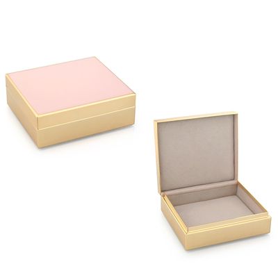 Pale Pink Enamel & Gold Box