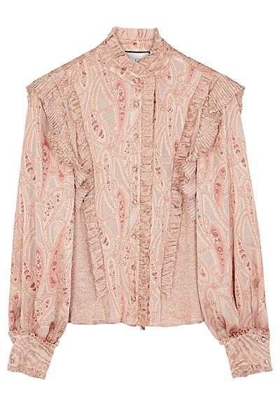 Elina Paisley-Devoré Satin Blouse from Alexis