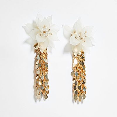 Flower Chain Earrings from Bershka