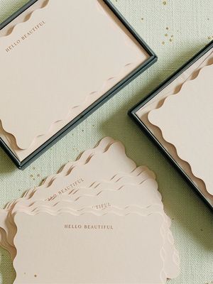 Hello Beautiful Copper Foiled Notecard Set from Lynda Love