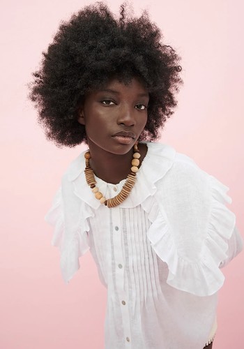 Linen Blouse With Peter Pan Collar