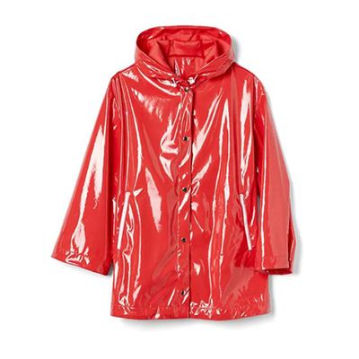 Hooded High Gloss Rain Jacket from Gap