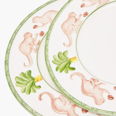 Set Of Two Menagerie Ceramic Plates from Les Ottomans