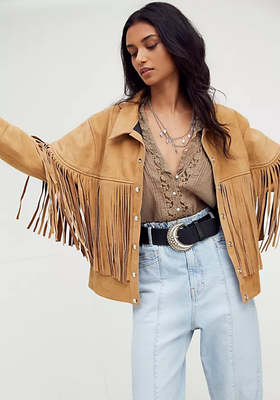 Howling Moon Suede Bomber Jacket from Free People