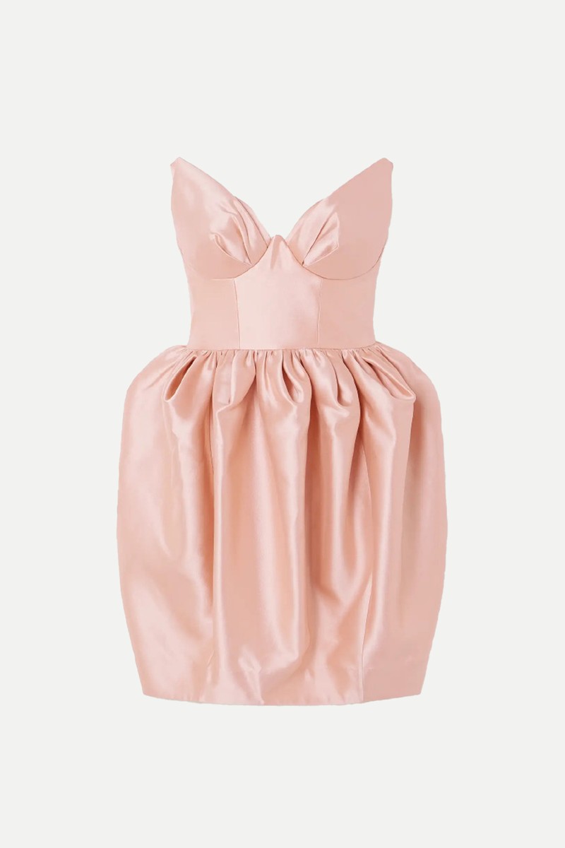 Matchmaker Gathered Silk And Wool-Blend Mini Dress from Zimmerman