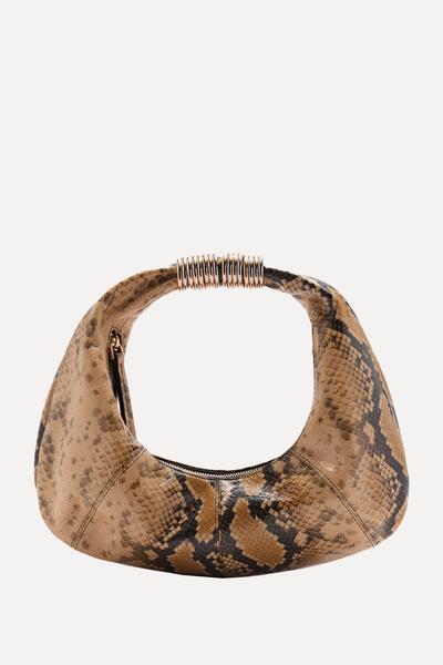 Snake-Effect Leather Bag from Mango