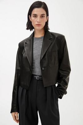 Cropped Leather Blazer from Arket