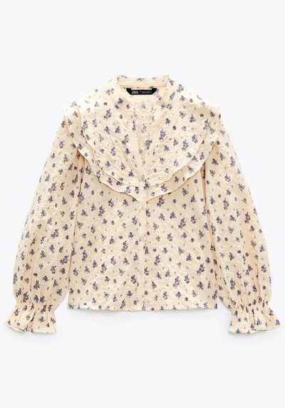 Floral Print Blouse from Zara