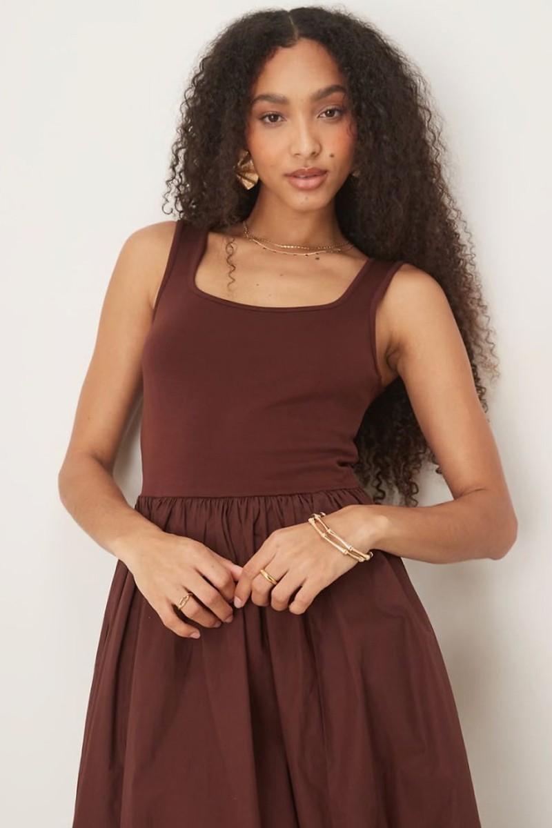 Colorado Square Neck Midi Dress from Nobody's Child
