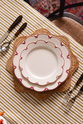 Scalloped Rattan Placemat from Rebecca Udall