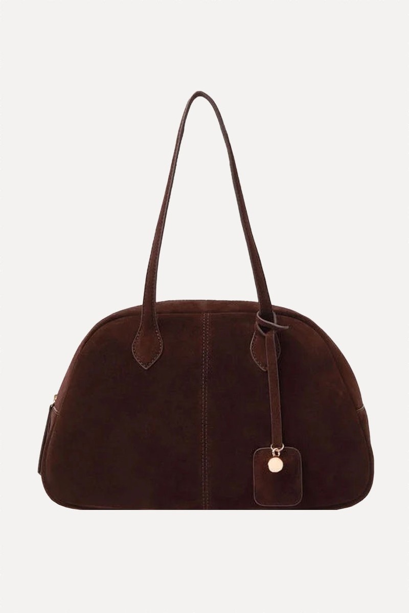 Dalia Suede Bowler Bag from Monsoon