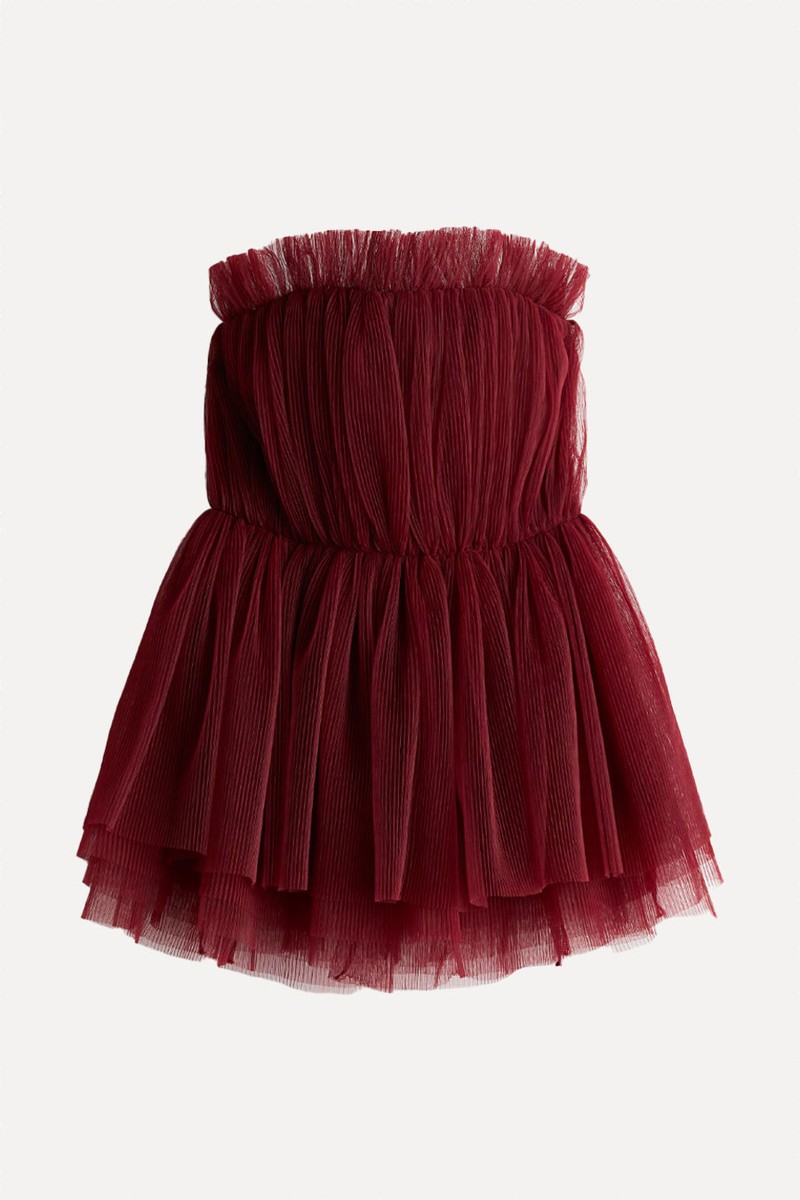 Pleated Tulle Bandeau Top  from H&M