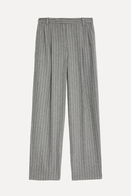 Pinstripe Wide Leg Trousers With Wool from M&S Collection