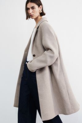 Single-Breasted Twill Coat 