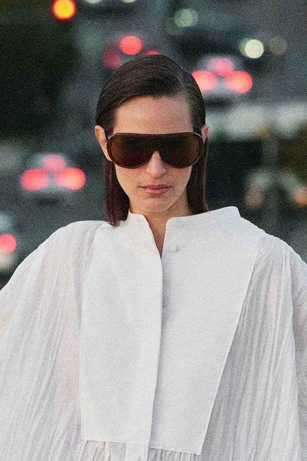 Bib-Front Crinkled-Cotton Shirt from COS