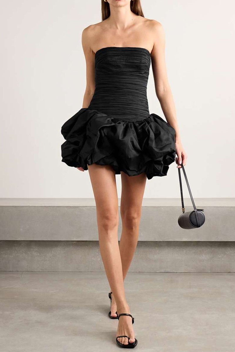 Violette Strapless Ruched Cotton Mini Dress from AJE.