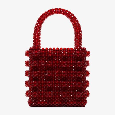 Red Antonia Beaded Bag from Shrimps