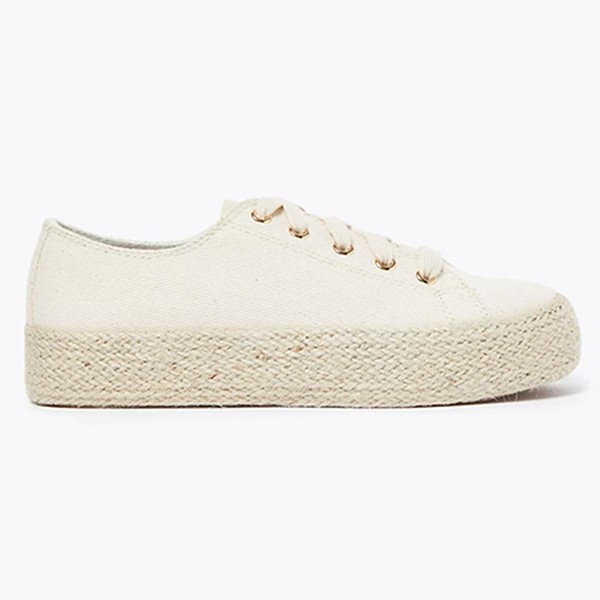 Lace Up Flatform Espadrilles from M&S