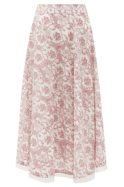 Livia Valy Myers-Print Cotton-Voile Skirt from La Sirenuse Positano