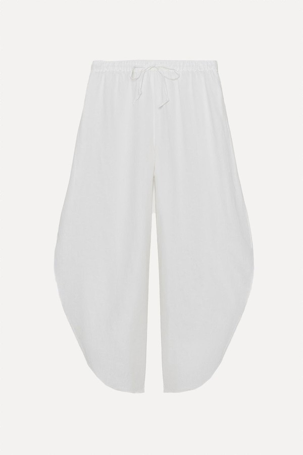 Linen Trousers With Vents from zara
