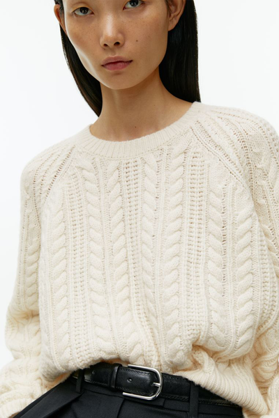 Cable-Knit Wool Jumper  from ARKET 