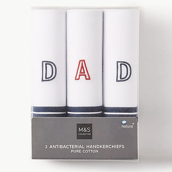 3 Pack Embroidered Handkerchief from Marks & Spencer