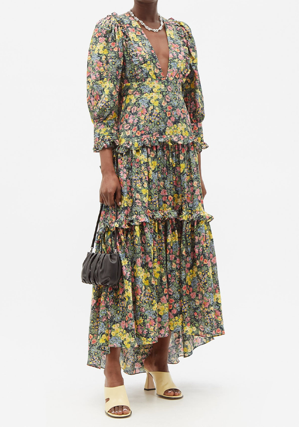 Lorencia Floral-Print Cotton-Blend Dress from LoveShackFancy