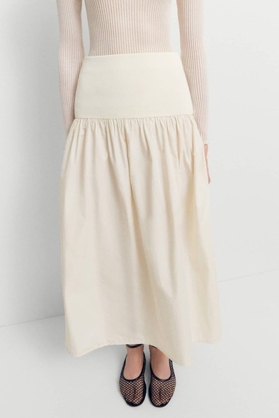 Elastic Panel Flared Skirt from Mango