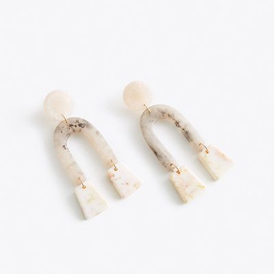 Marble Effect Earrings from Uterque