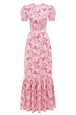 Pink And Silver Metallic Floral Dress from The Vampires Wife