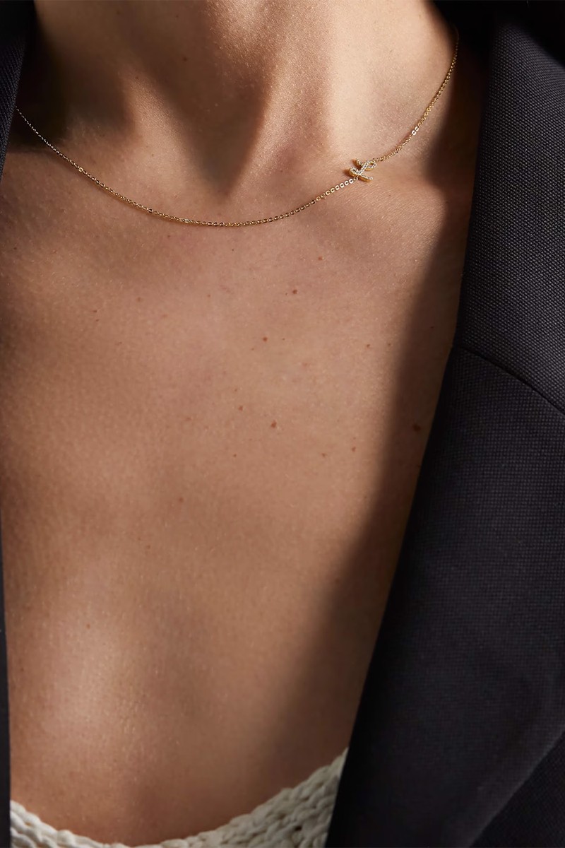 Initial 18-Karat Gold Diamond Necklace from Anito Ko