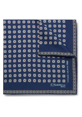 Printed Silk-Twill Pocket Square from E. Marinella