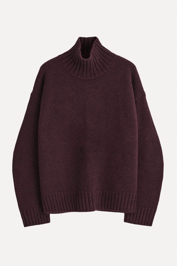 x from Cashmere Funnel-Neck Jumper, £249 | COS