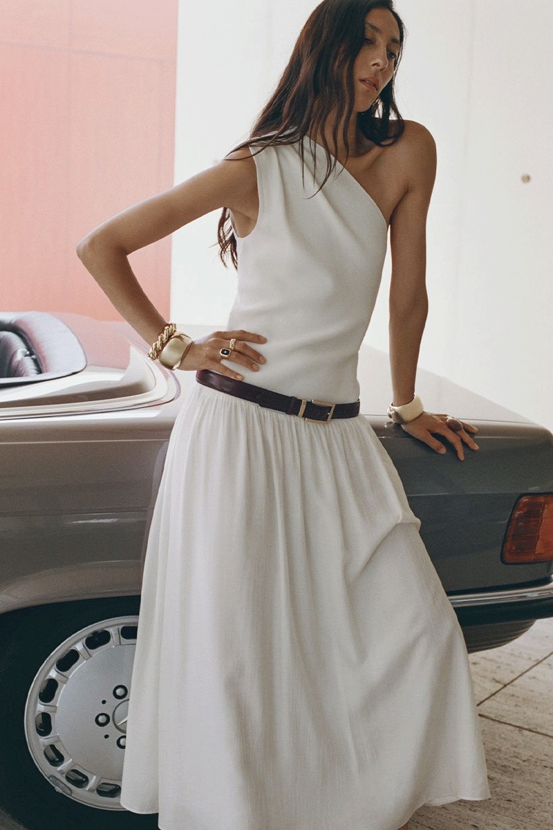 Asymmetrical Combined Knitted Dress