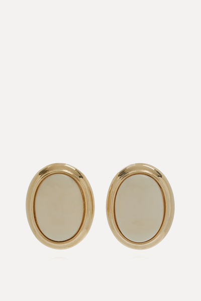 Gabrielle Silver-Tone Stone Earrings from Ben-Amun