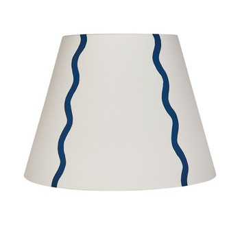 Dark Blue Squiggle Lampshade from Hum London