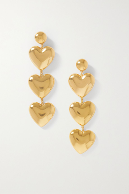Gold-Tone Clip Earrings from Saint Laurent