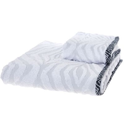 Pale Grey Zebra Stripe Towels