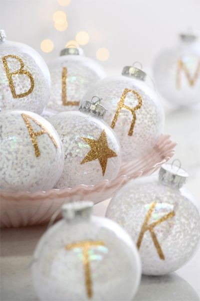 Set of 2 Alphabet Baubles