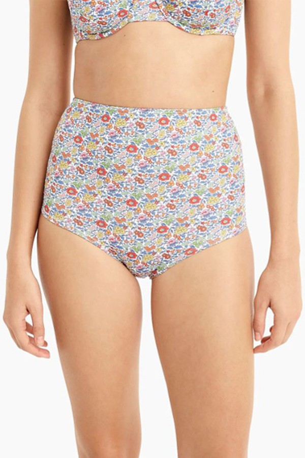 Seamless High-Waisted Bikini Bottom In Liberty Favorite Flow