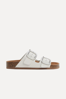 Buckle Leather Sandals from  Mango